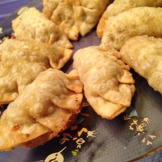 じゃがいもと挽肉の餃子の皮包み揚げ